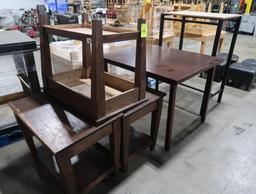 group of wooden tables