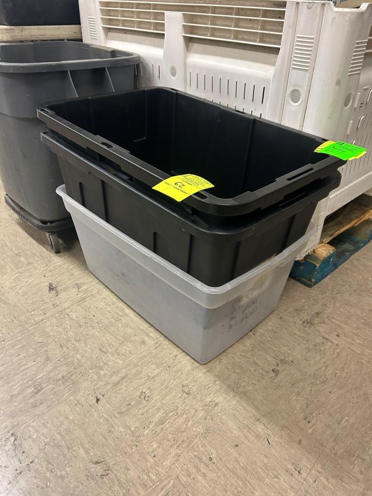 Group Of Plastic Bins