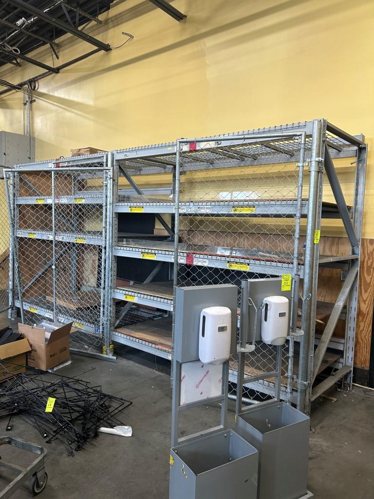 2 Sections Of Pallet Racking W/ Fencing