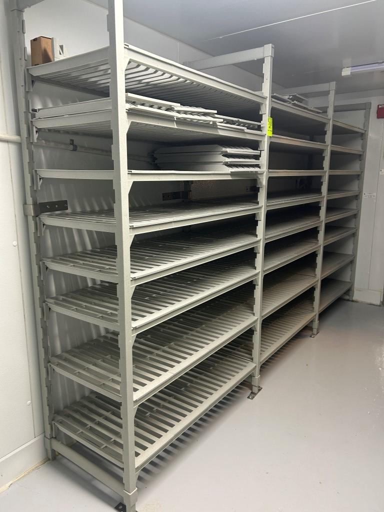 3 Sections Of Cambro Poly Storage Shelving