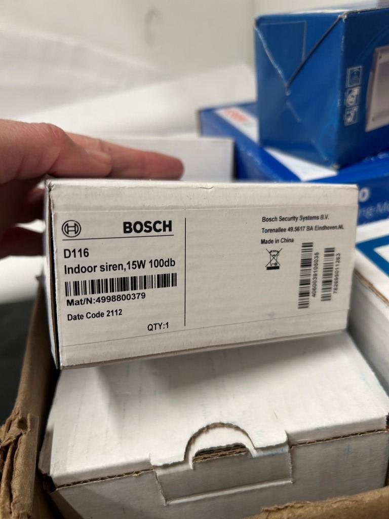 Bosch Network Box W/ Box Of Assorted Bosch Security Items