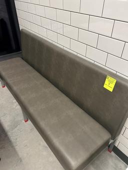 6ft Padded Bench Seat W/ Metal Frame