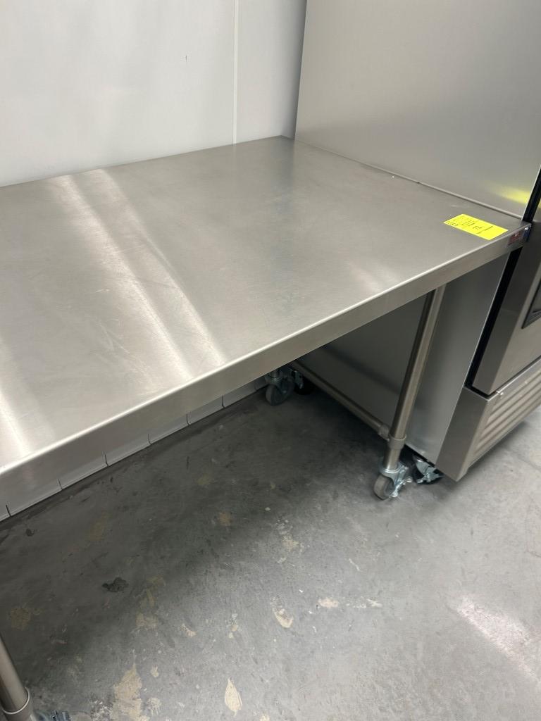 FS Fab Co 4ft Stainless Steel Table On Casters