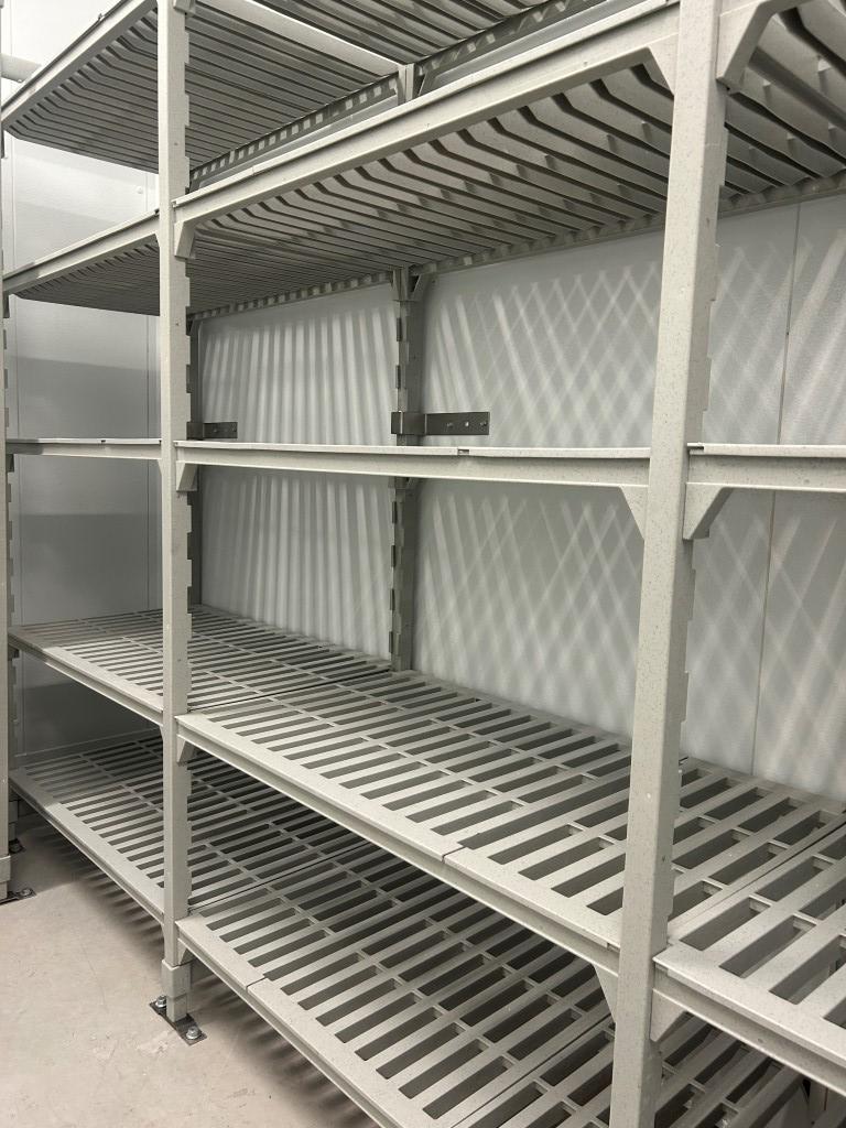 3 Section Run Of Cambro Poly Storage Racks