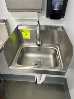 Advance Tabco Stainless Steel Hand Sink W/ Soap And Paper Towel Dispenser