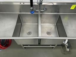 FS Fab Co Stainless Steel Two Compartment Sink W/ Sprayer