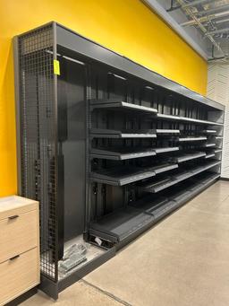 21ft Of Lozier Wall Shelving - NO SHELVES OR BASE DECKS