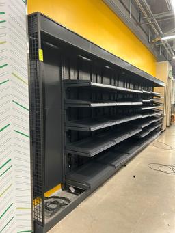 24ft Of Lozier Wall Shelving - NO SHELVES OR BASE DECKS