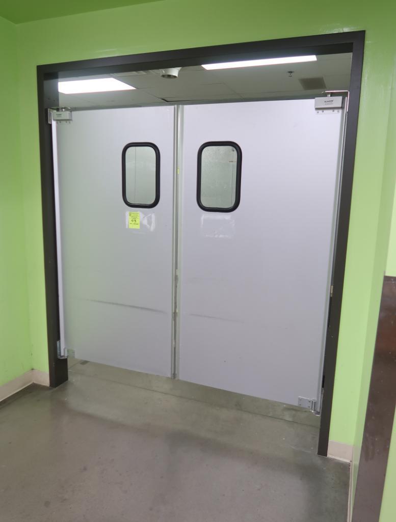 pair of aluminum crash doors