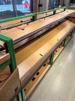 8ft Run Of Dry Produce Merchandisers W/ 2 4ft End Caps