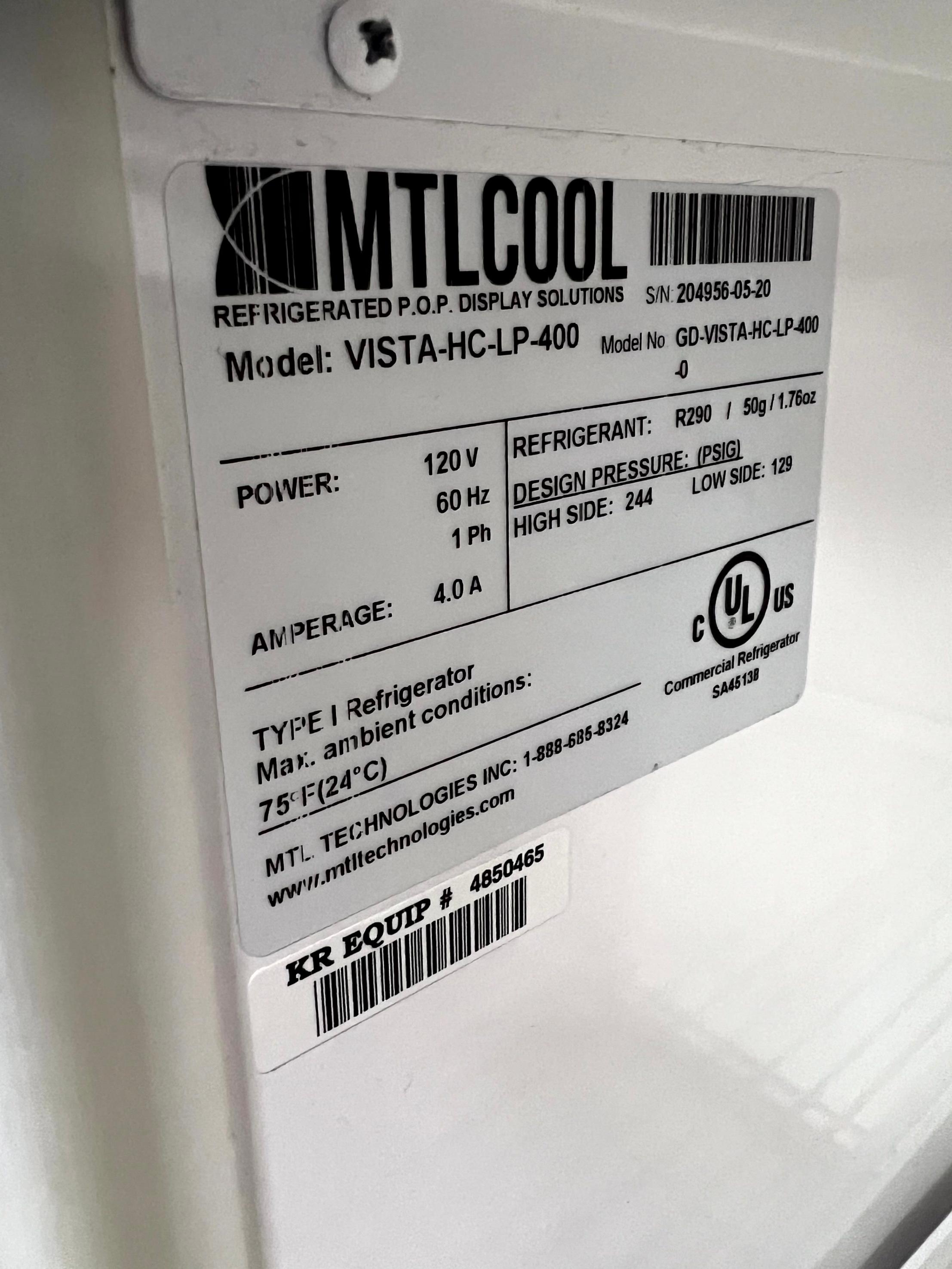 MTL Cool VISTA-HC-LP-400 Cooler