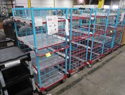 4-tier wire stocking carts