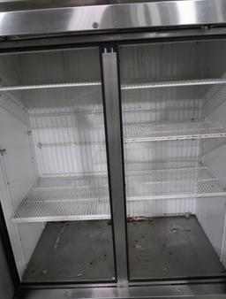 True 2-door stainless freezer