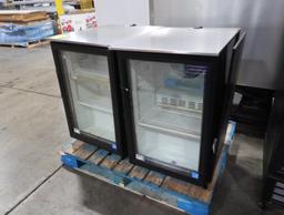 Imbera glass door refrigerated merchandisers w/ stainless countertop