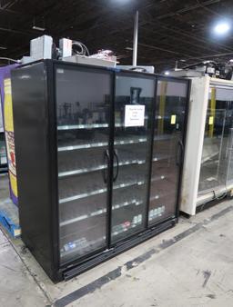 Zero Zone 3-glass door hybrid refrigerated merchandiser