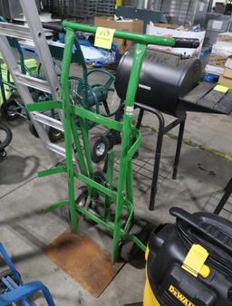 2-wheeled hand truck for oxy-acetelene tanks or barrels