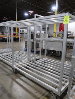 aluminum cooler rack, on casters