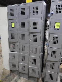 set of employee lockers