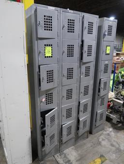 set of employee lockers