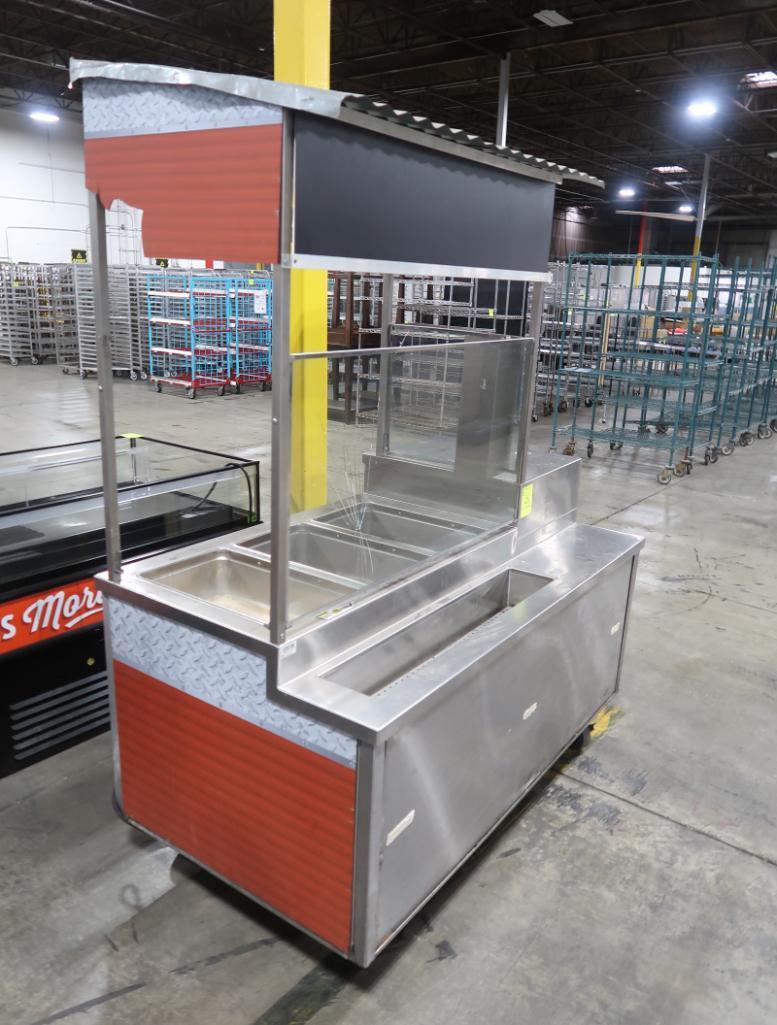 Randell demo cart w/ heated wells, hand sink, water heater, reservoir,