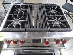 Wolf 4-burner stove w/ char-broiller & oven