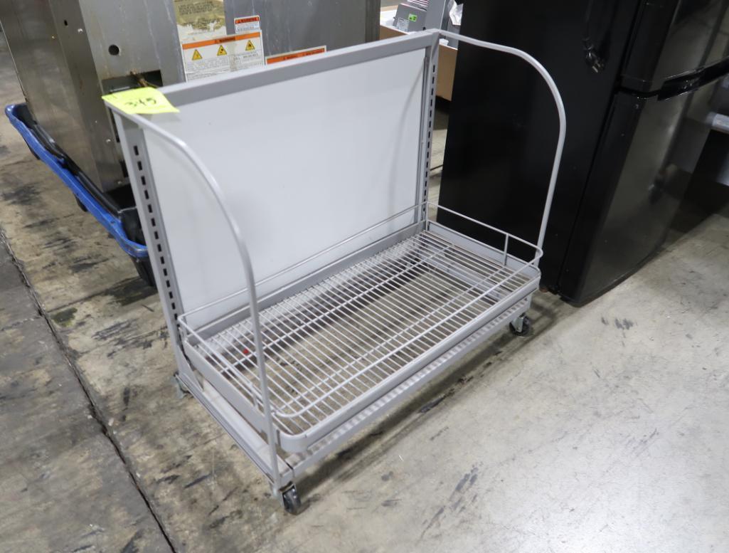 merchandising cart, on casters