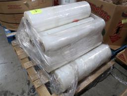 pallet of rolls of plastic