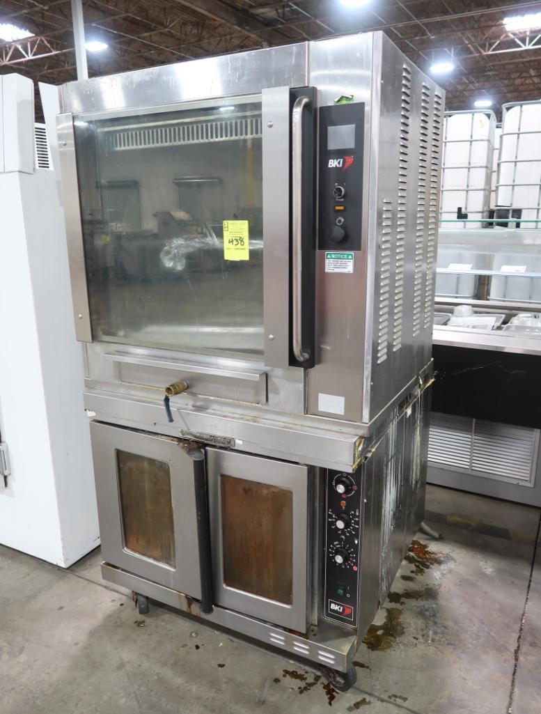 BKI electric rotisserie & convection oven, w/ spits