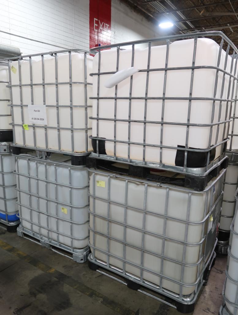 plastic containers in steel cages