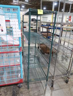 wire shelving unit, epoxy coated