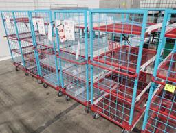 4-tier wire stocking carts