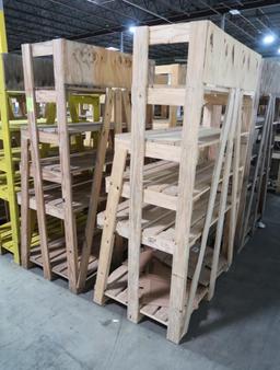 wooden merchandising racks