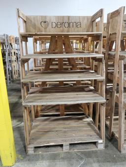 wooden merchandising racks