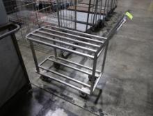 stainless produce stocking cart