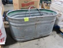 galvanized watering trough w/ plastic insert