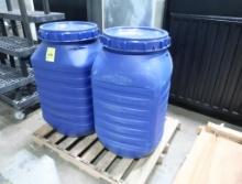 plastic barrels w/ lids