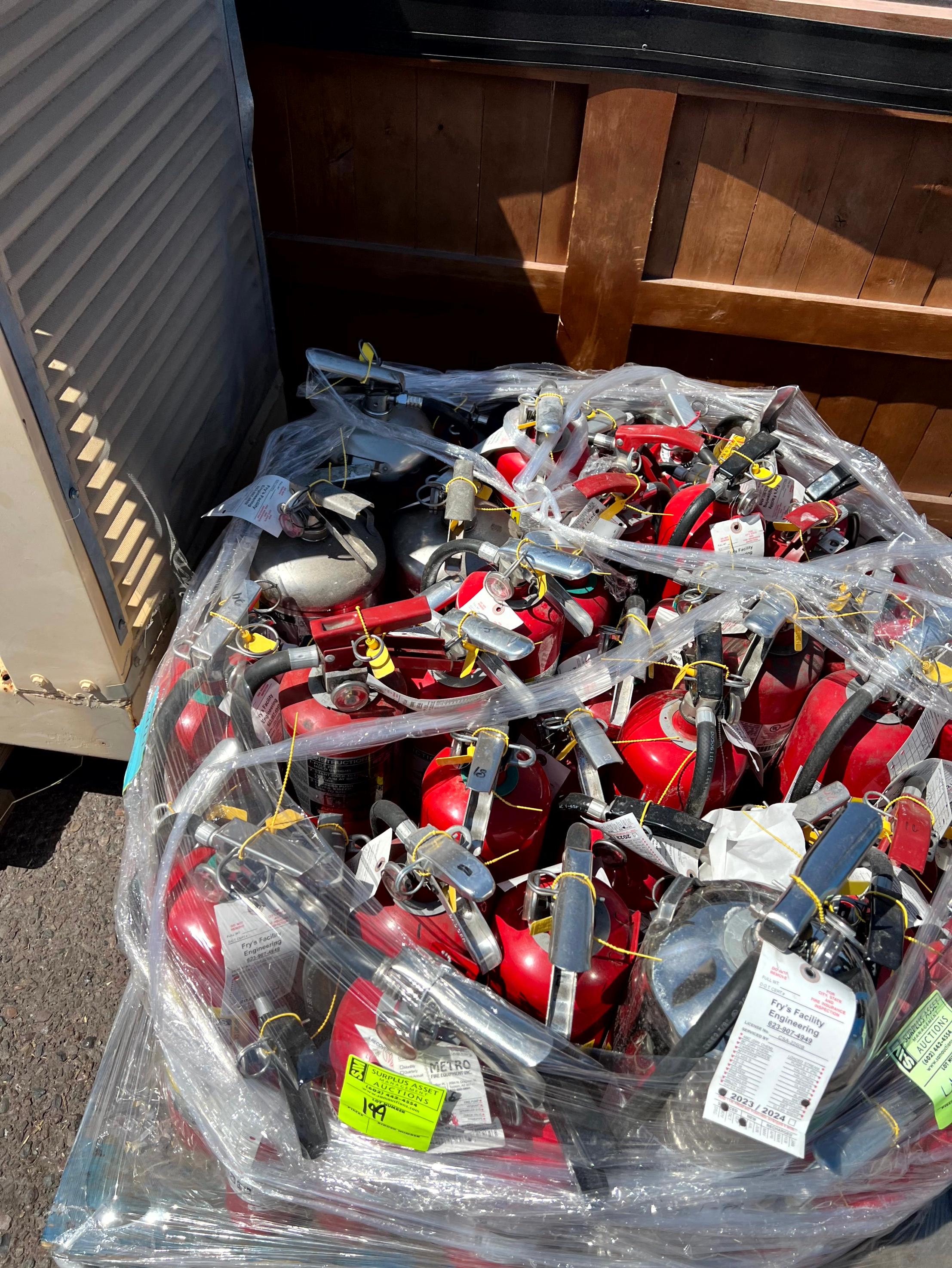 Pallet of Fire Extinguishers