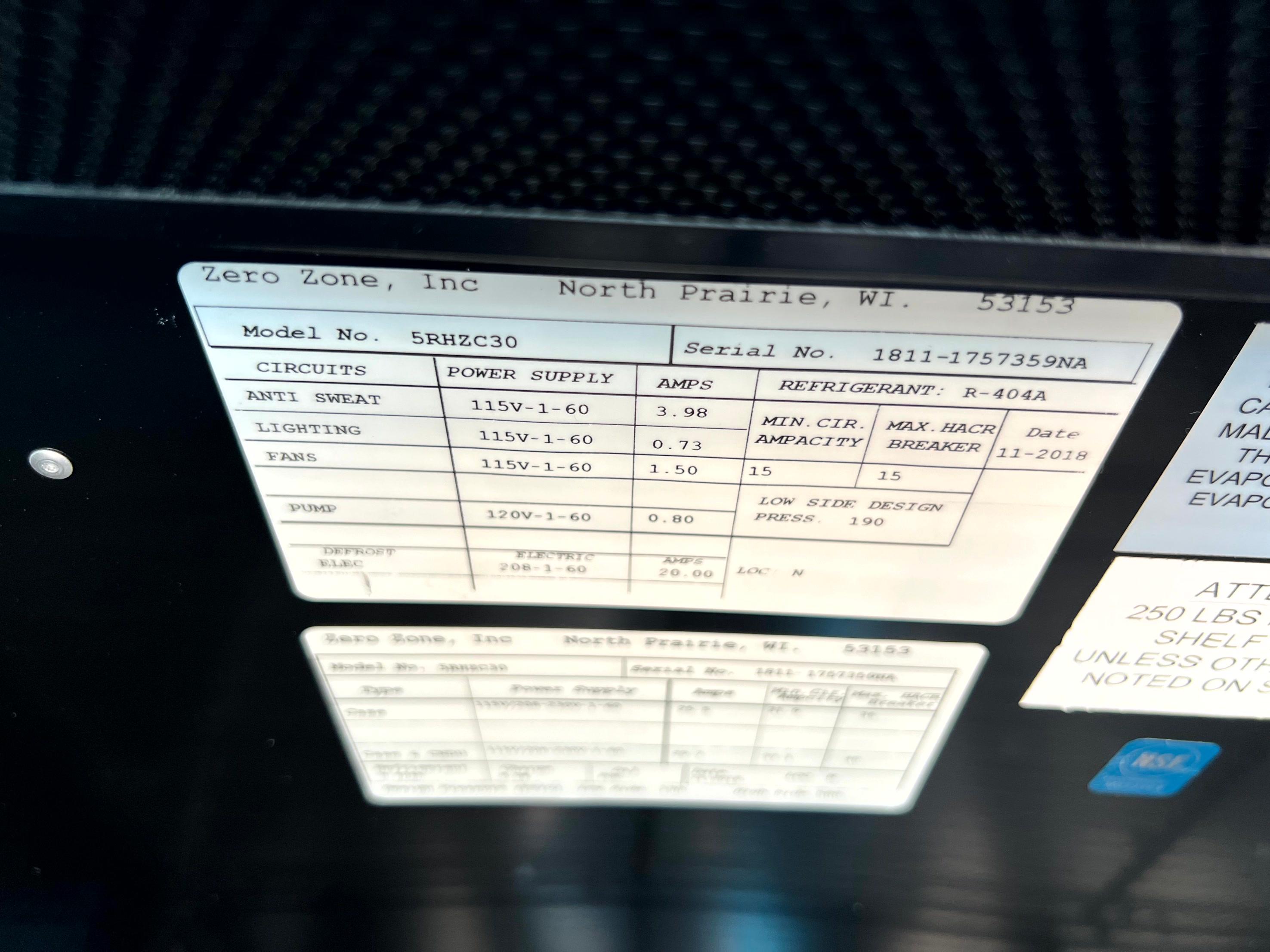 Zero Zone 5 Door Low Temp