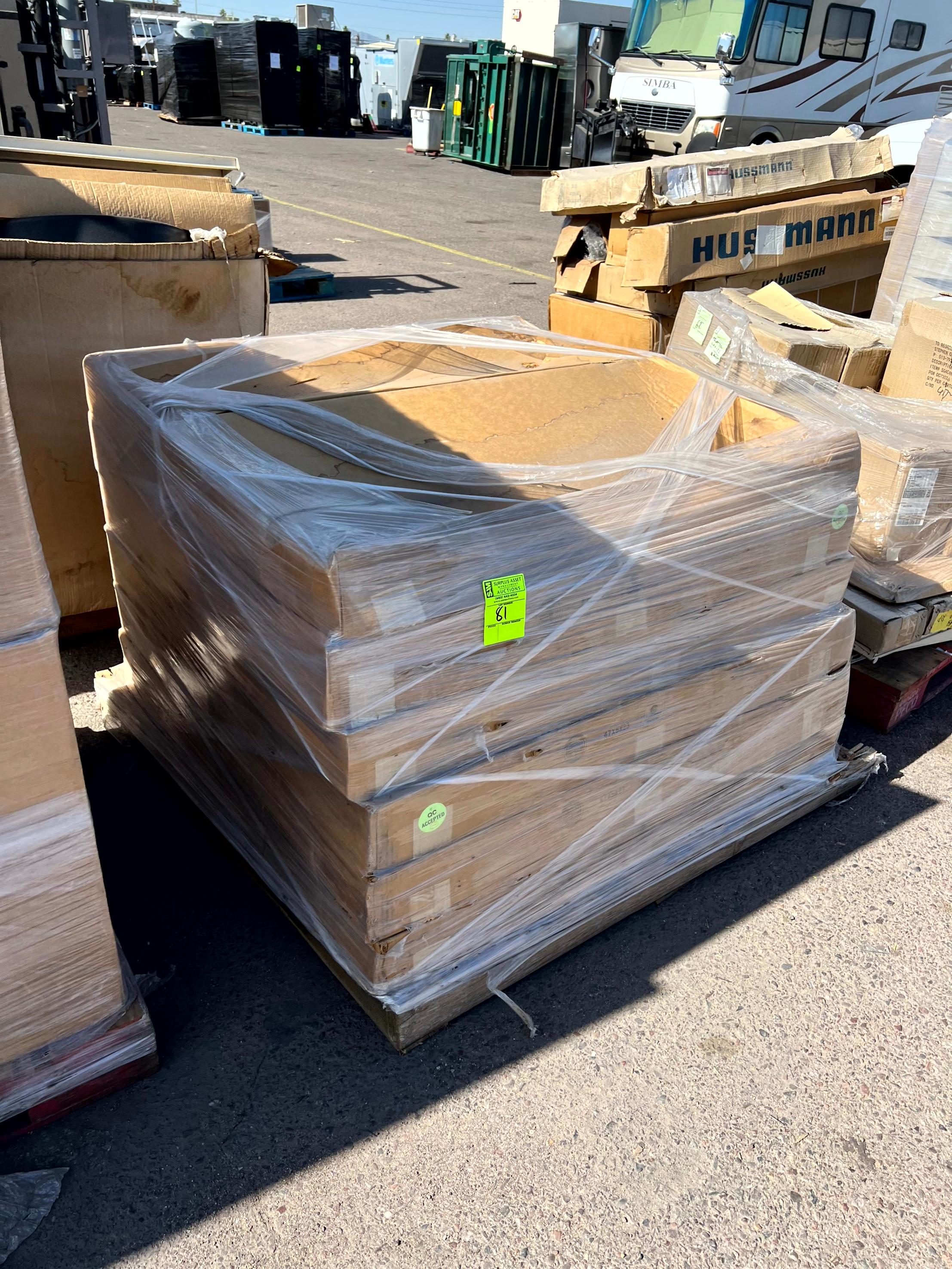 Pallet of White Case Shelving