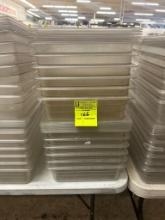 Group Of Full Size Cambro Plastic Inserts W/ Lids