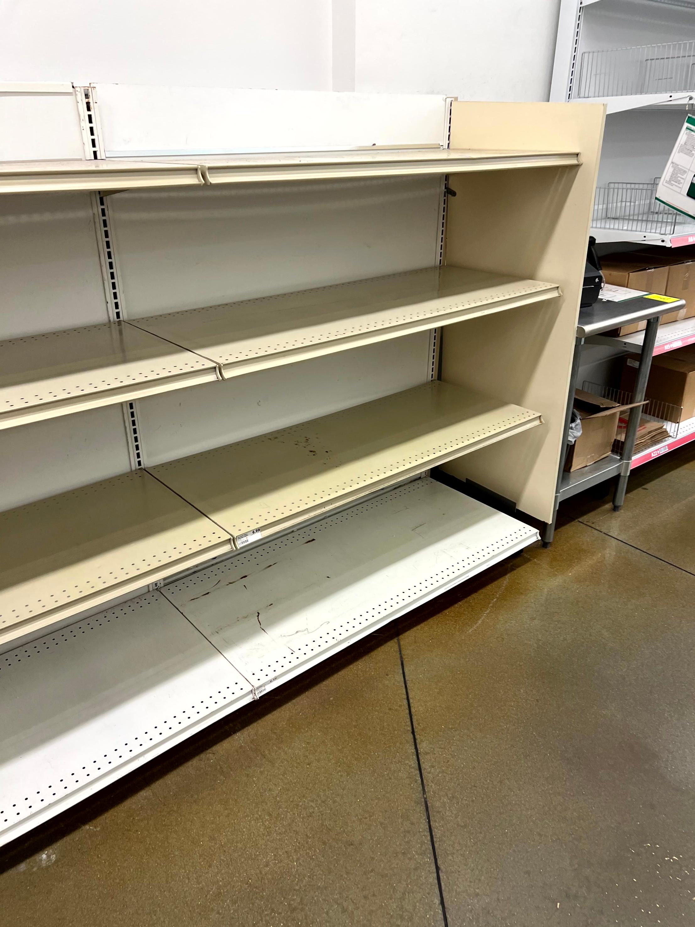8ft Run of Storeflex Shelving