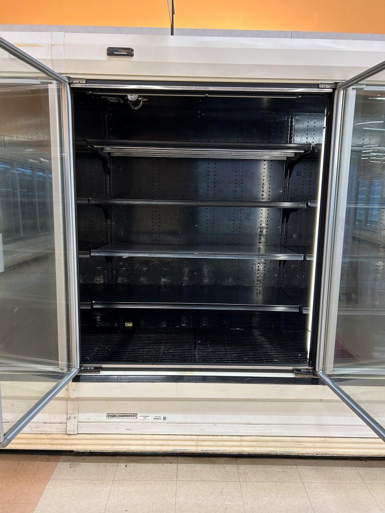 26ft Run Of 2000 Kysor Warren Multideck Cases W/ Med Temp Doors