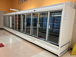 26ft Run Of 2000 Kysor Warren Multideck Cases W/ Med Temp Doors