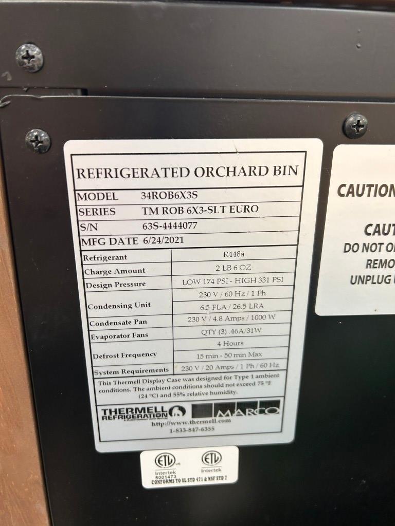 2021 THERMELL 6FT SELF CONTAINED BERRY CASE
