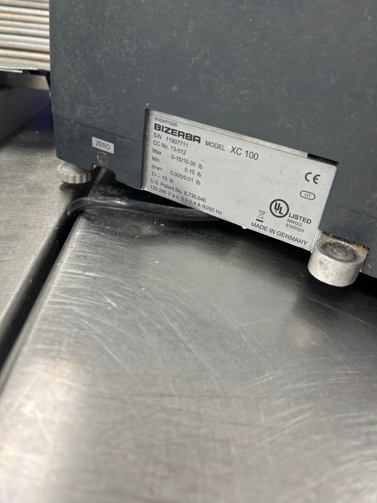 BIZERBA XC100 PRICING SCALE