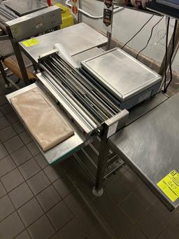 HEAT SEAL WRAPPING STATION W/ BIZERBA PRICING SCALE