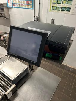 HEAT SEAL WRAPPING STATION W/ BIZERBA PRICING SCALE