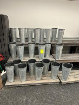 GROUP OF FLORAL BUCKETS