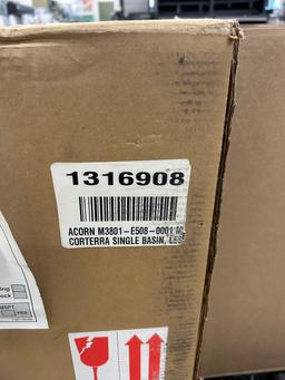 NEW IN BOX ACRON CORTERRA STAINLESS SINGLE BASIN