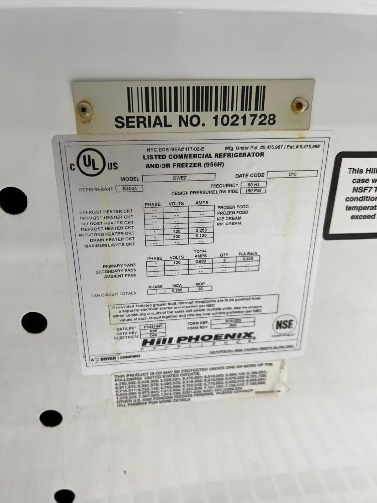 3 CASE SETUP OF 2010 HILL PHOENIX BUNKER CASES